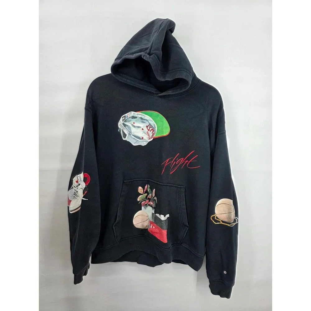 Jordan Artist Series Jacob Rochester Flight World Tour Hoodie Black Mens Medium